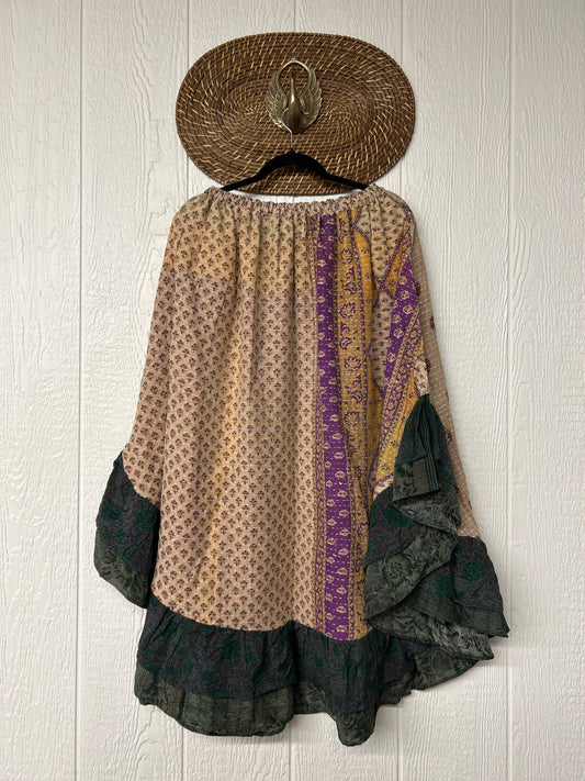 Pareo Kantha Wild Rose Skirt 0426 091