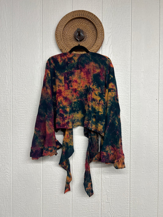 Crepe Sari Zeppelin Crop Shrug 0426 203