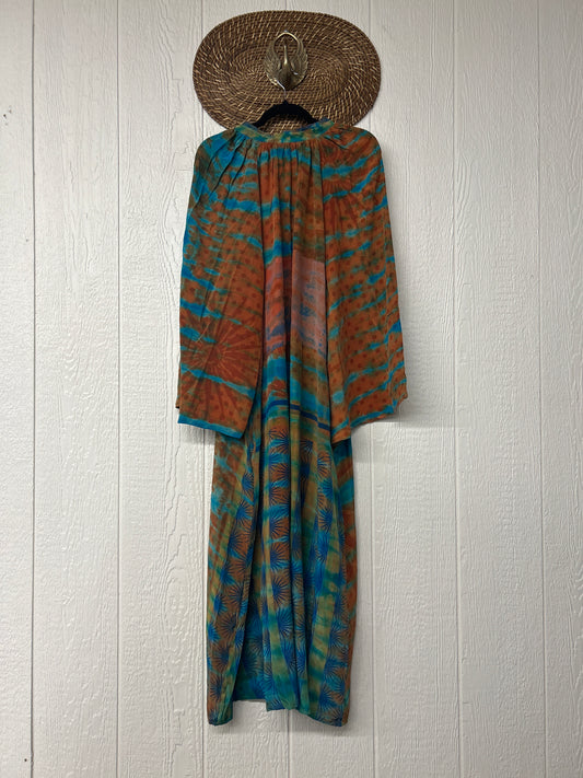 Crepe Sari Woodstock Duster Dress 0226 031