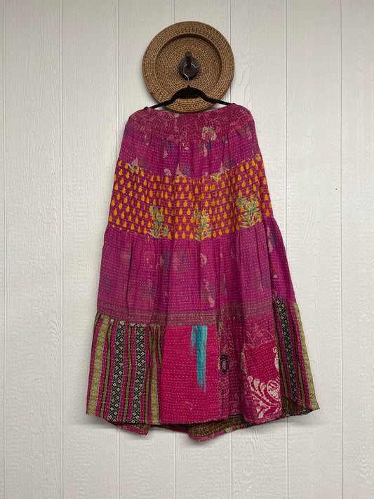 Pareo Kantha Lotus Maxi Skirt 0826 037