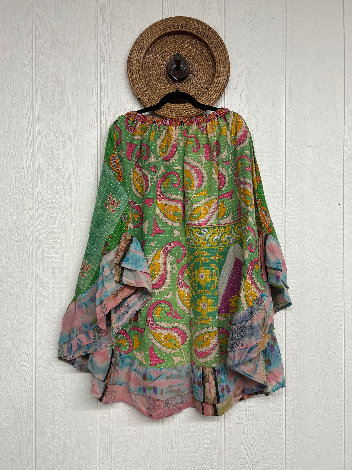Pareo Kantha Wild Rose Skirt 0426 254