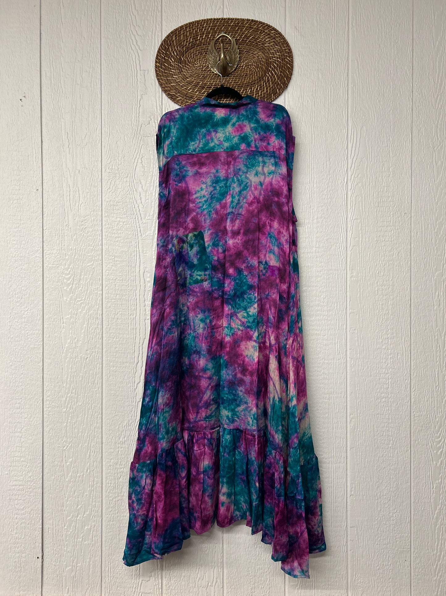 Crepe Sari Summer Dahlia Duster 0726 023