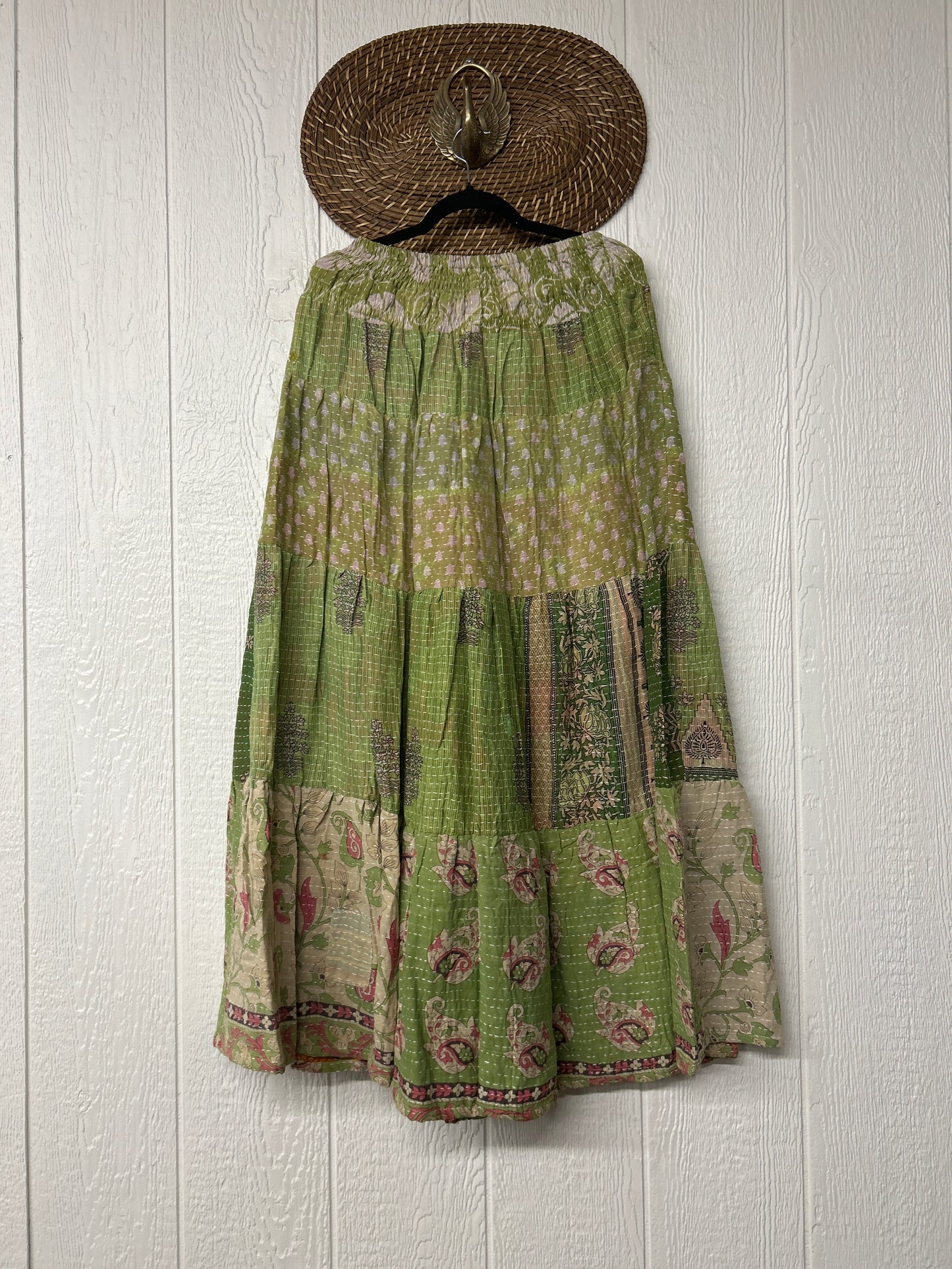 Pareo Kantha Lotus Maxi Skirt 0826 184
