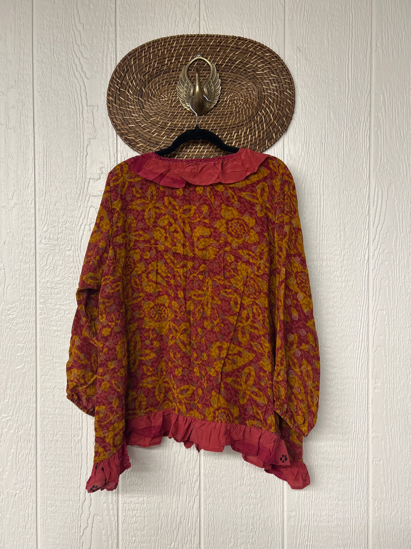 Crepe Sari Ruffle Daisy Blouse 0226 240