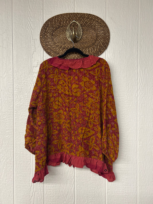 Crepe Sari Ruffle Daisy Blouse 0226 240
