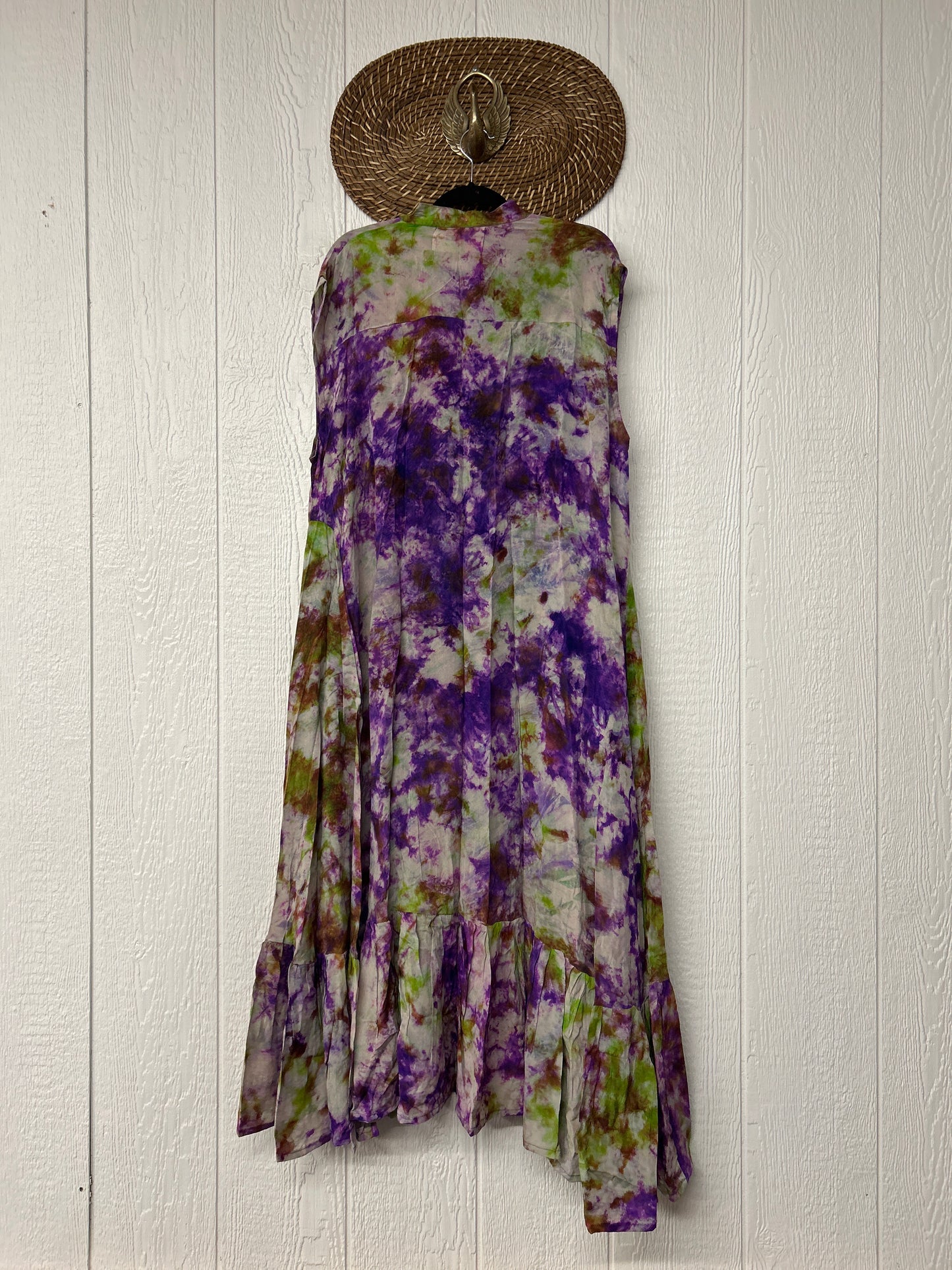 Crepe Sari Summer Dahlia Duster 0726 086