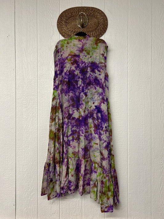 Crepe Sari Summer Dahlia Duster 0726 086