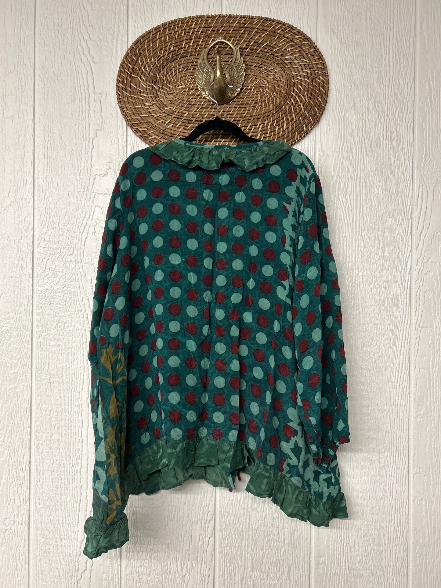 Crepe Sari Ruffle Daisy Blouse 0526 015