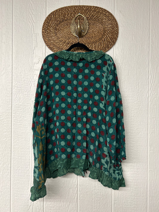 Crepe Sari Ruffle Daisy Blouse 0526 015