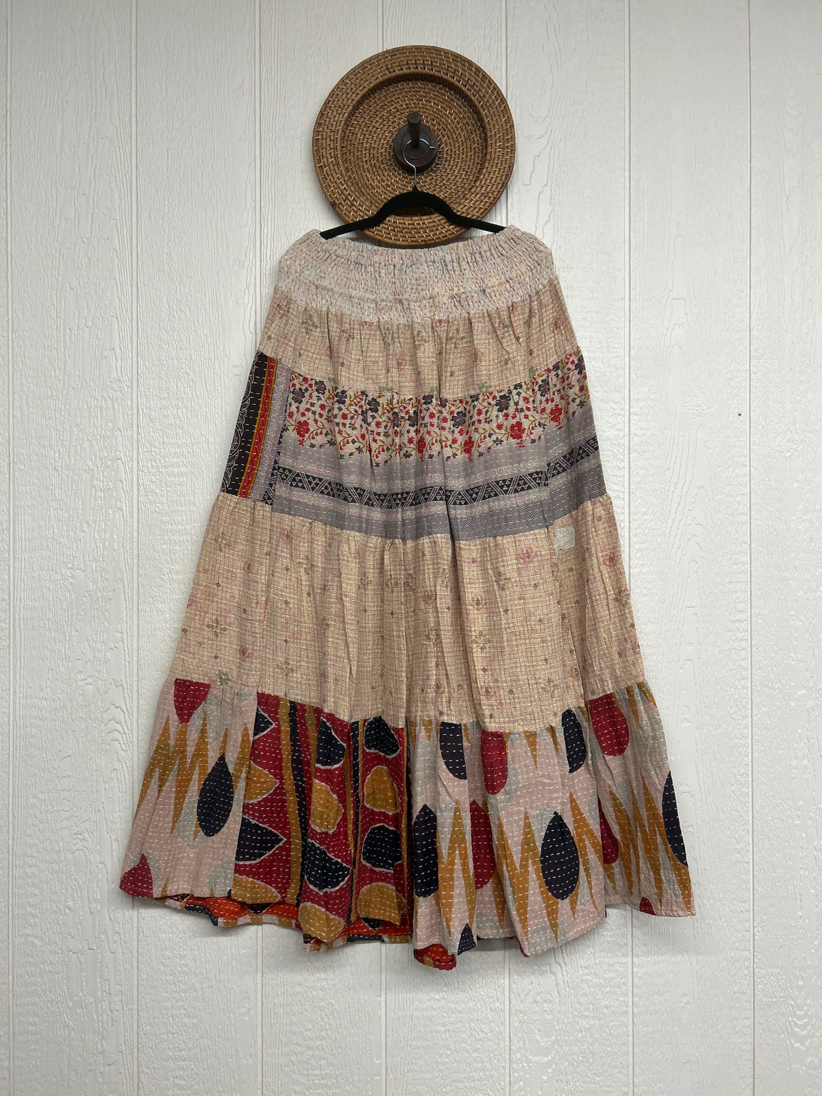 Pareo Kantha Lotus Maxi Skirt 0826 062