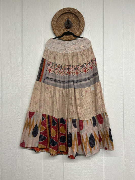 Pareo Kantha Lotus Maxi Skirt 0826 062