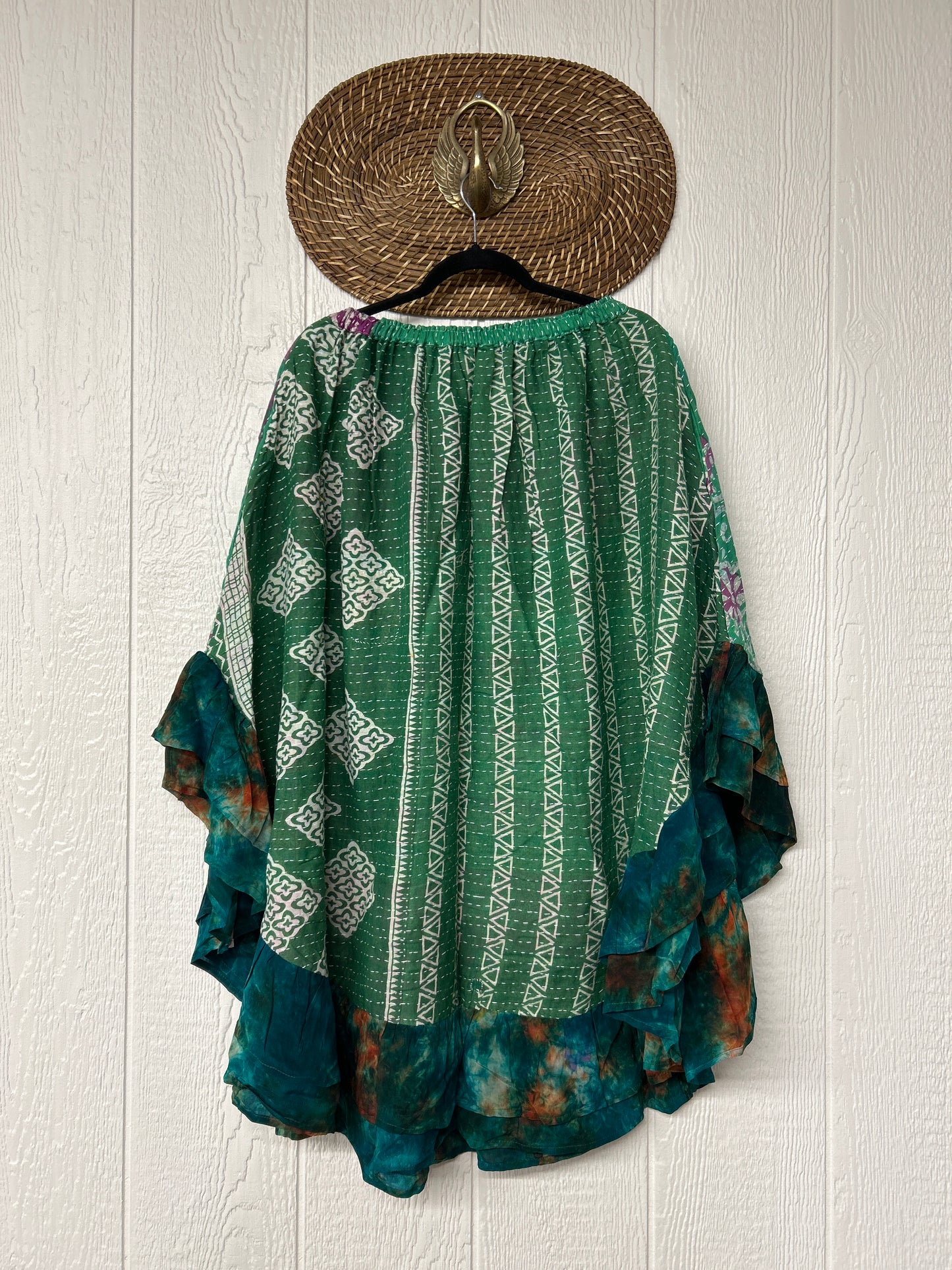 Pareo Kantha Wild Rose Skirt 0426 002