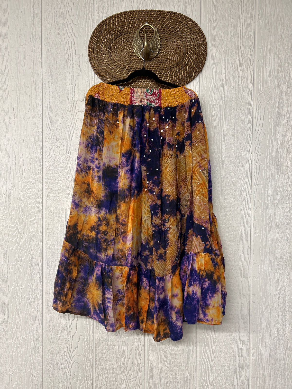 Crepe Sari Dahlia Skirt 1026 098