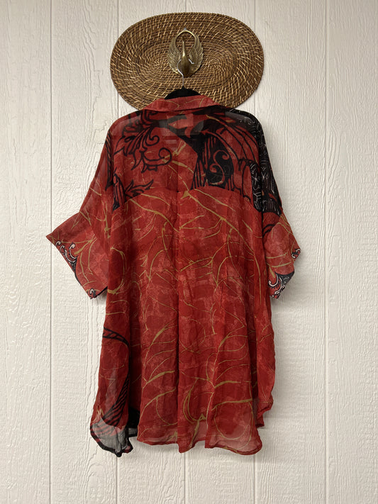Crepe Sari Free To Be Button Down 0626 079