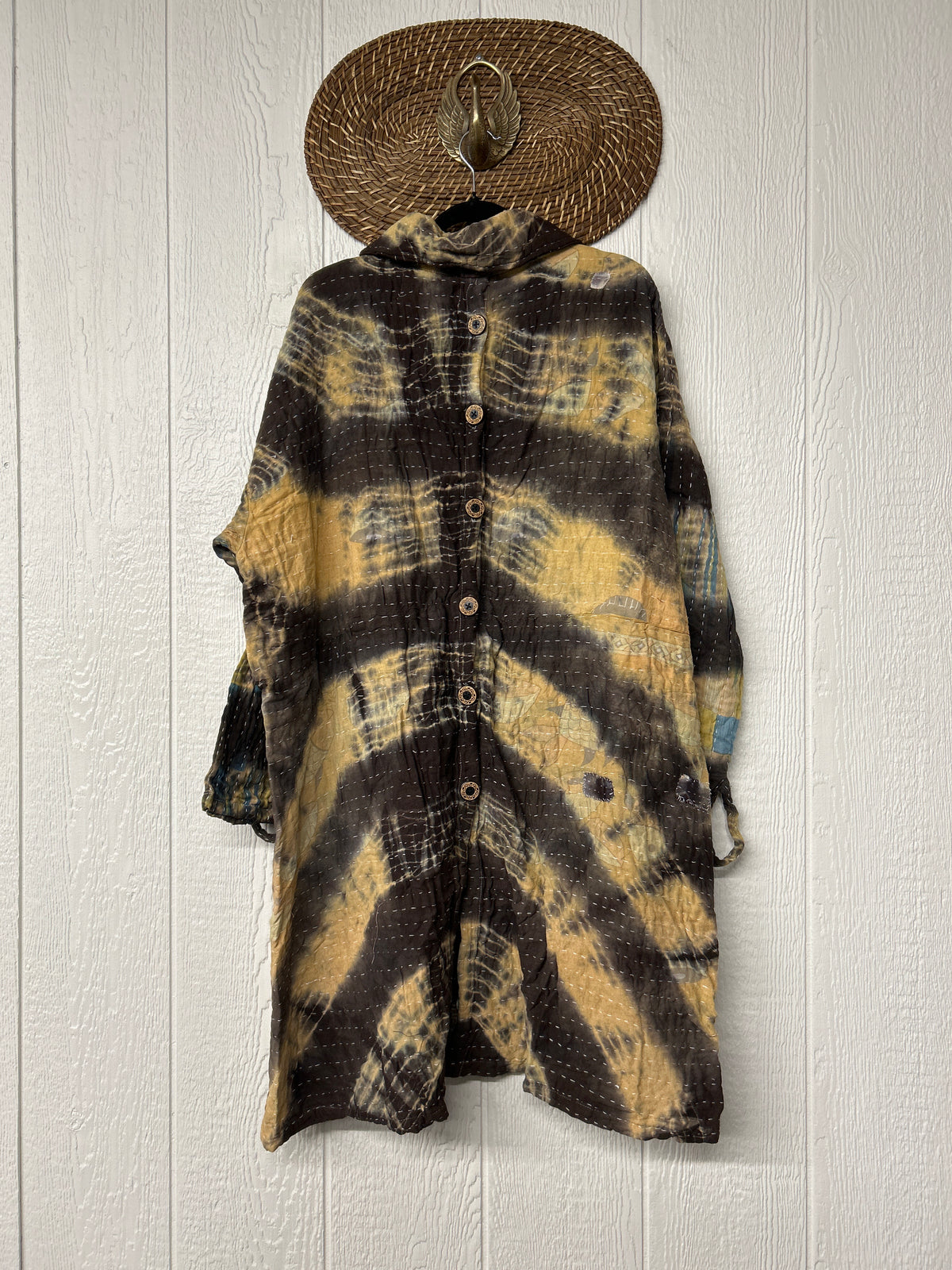 Aura Edit Koverlet Button Down Trench Coat 1026 034