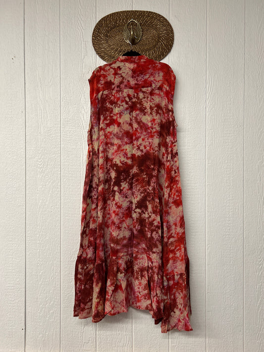 Crepe Sari Summer Dahlia Duster 0726 037