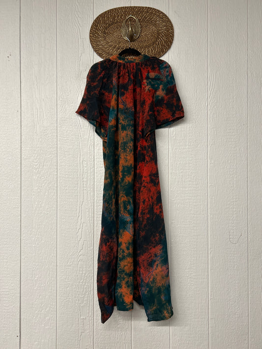 Crepe Sari Summer Woodstock Duster 0626 190