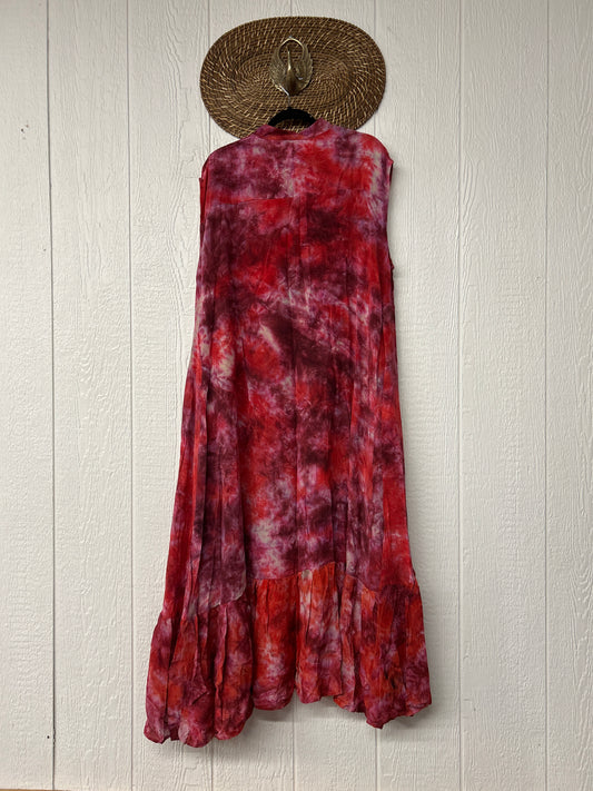 Crepe Sari Summer Dahlia Duster 0726 137
