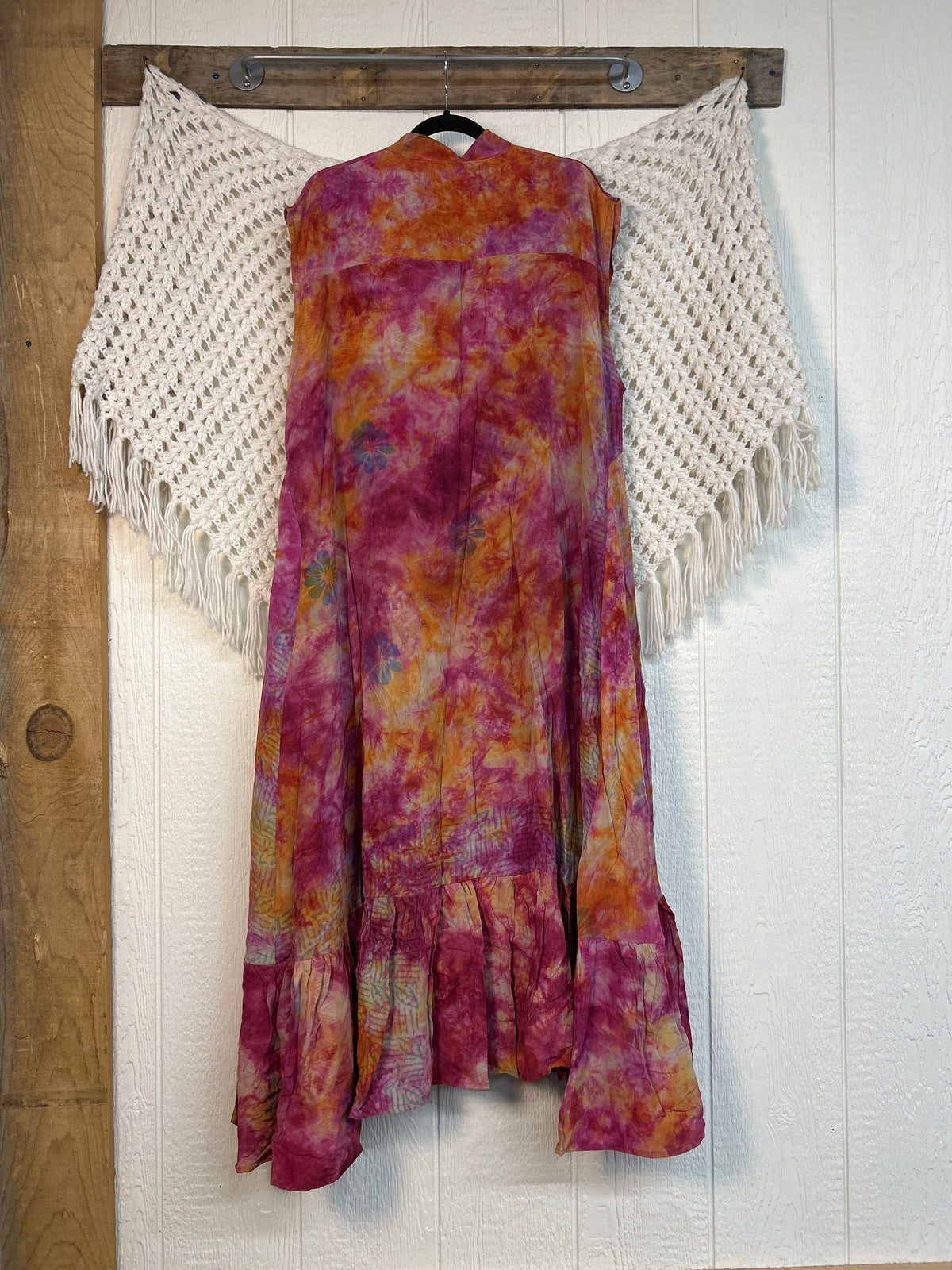 Crepe Sari Summer Dahlia Duster 0726 241