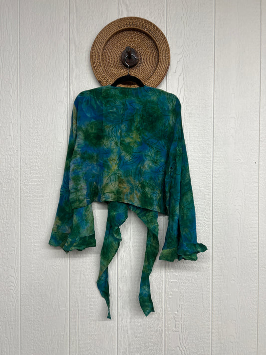 Crepe Sari Zeppelin Crop Shrug 0426 219