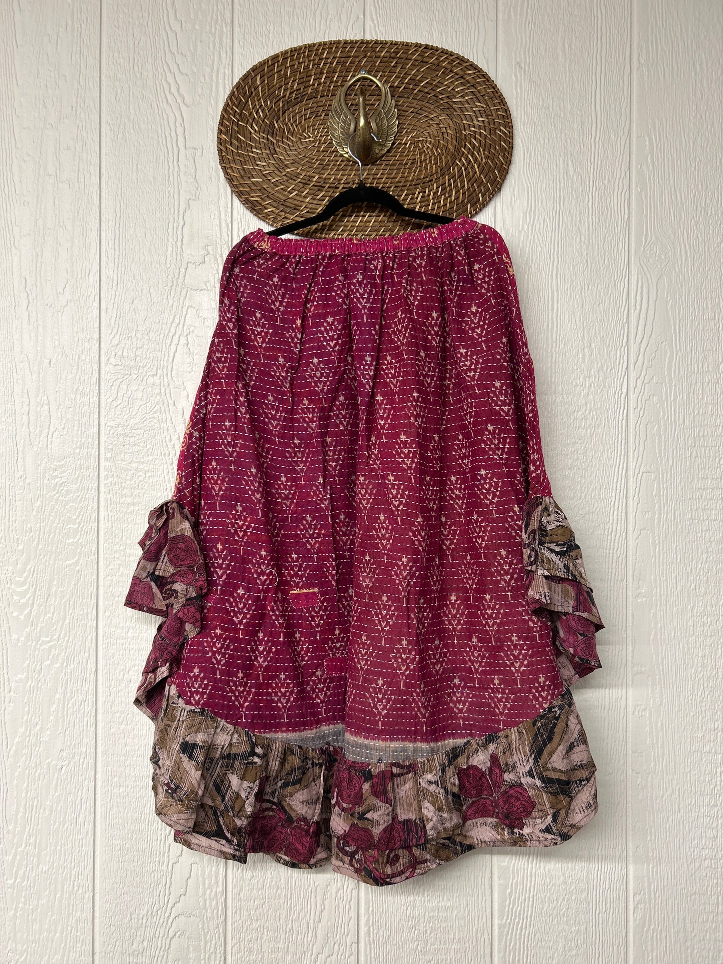 Pareo Kantha Wild Rose Skirt 0426 087