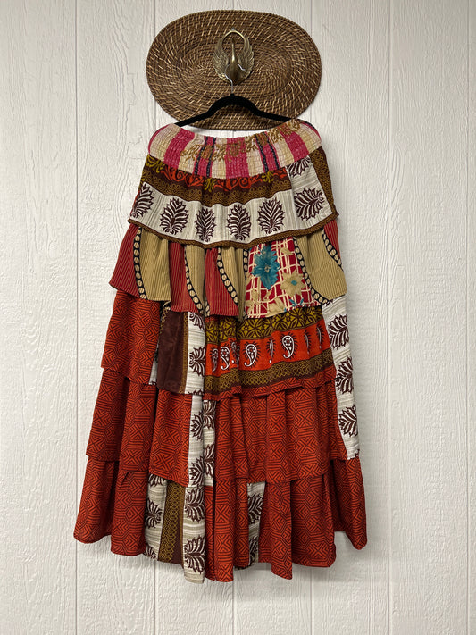 Rasgulla Sari Venus Ruffle Maxi 1125 025