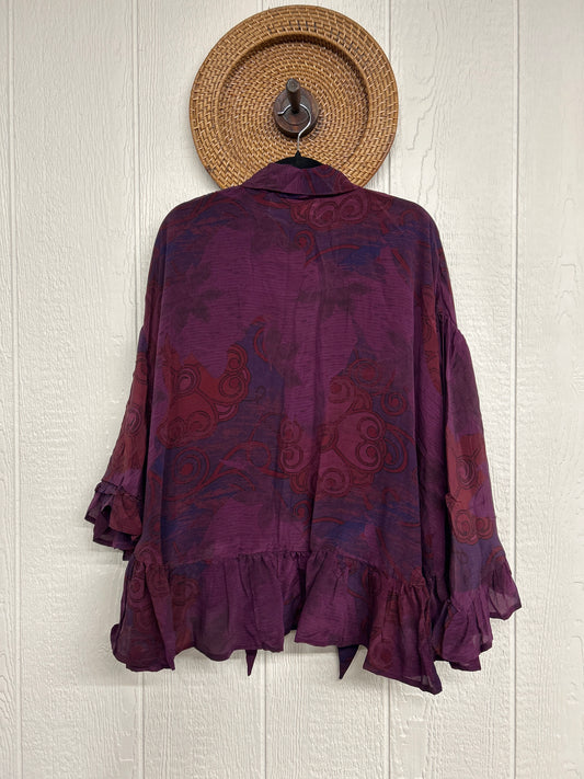 Crepe Sari Wild Rose Top 1225 057