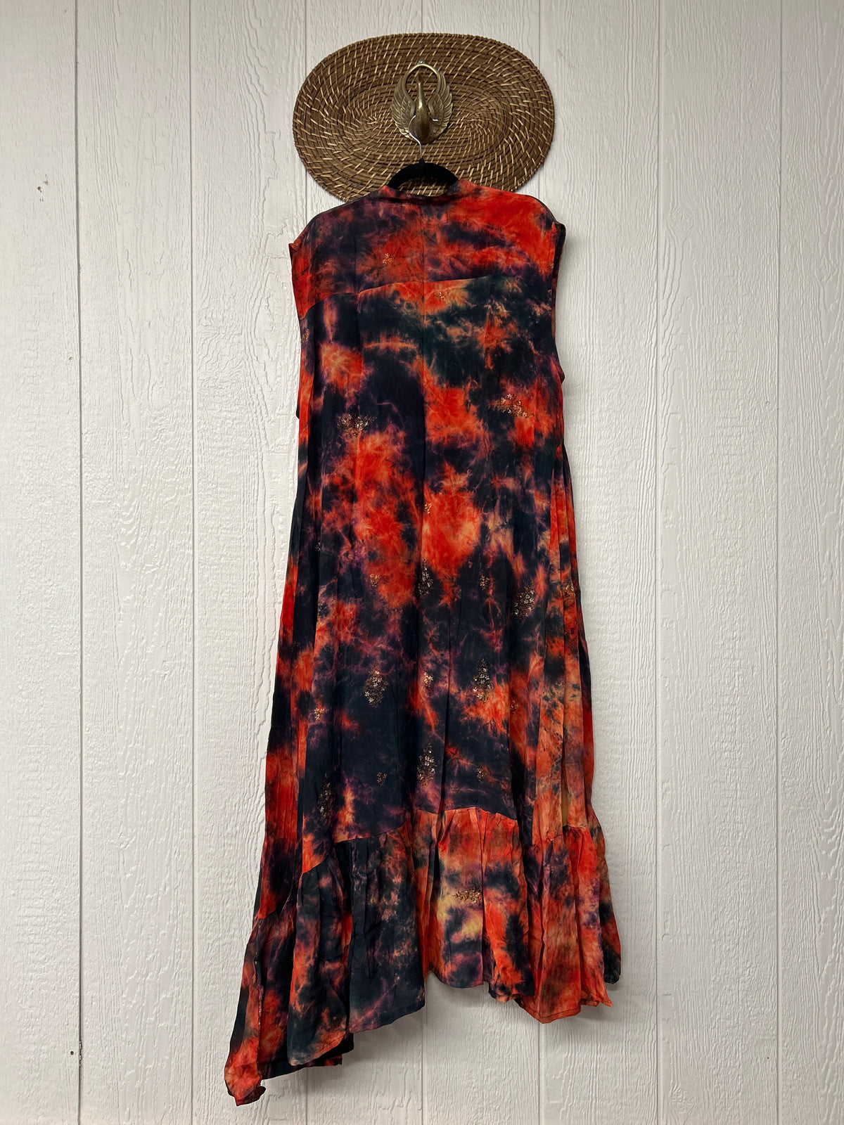 Crepe Sari Summer Dahlia Duster 0726 039
