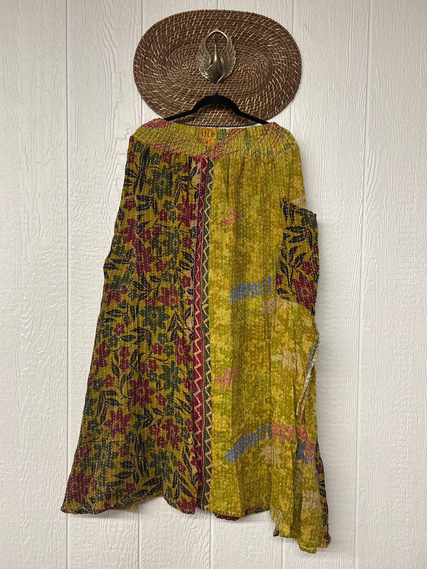 Pareo Kantha Butterfly Cargo Skirt 0426 037