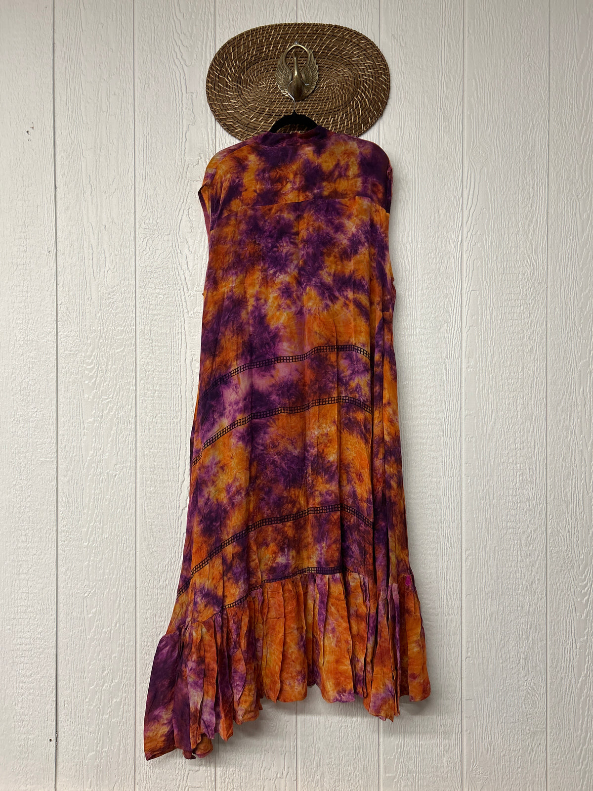 Crepe Sari Summer Dahlia Duster 0726 049