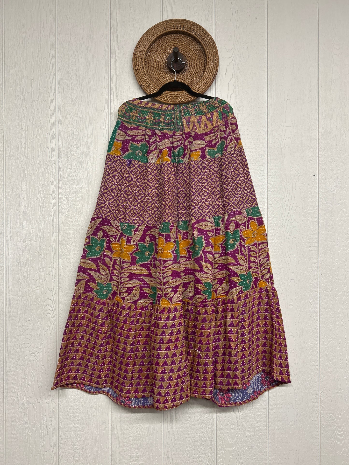 Pareo Kantha Lotus Maxi Skirt 0826 083
