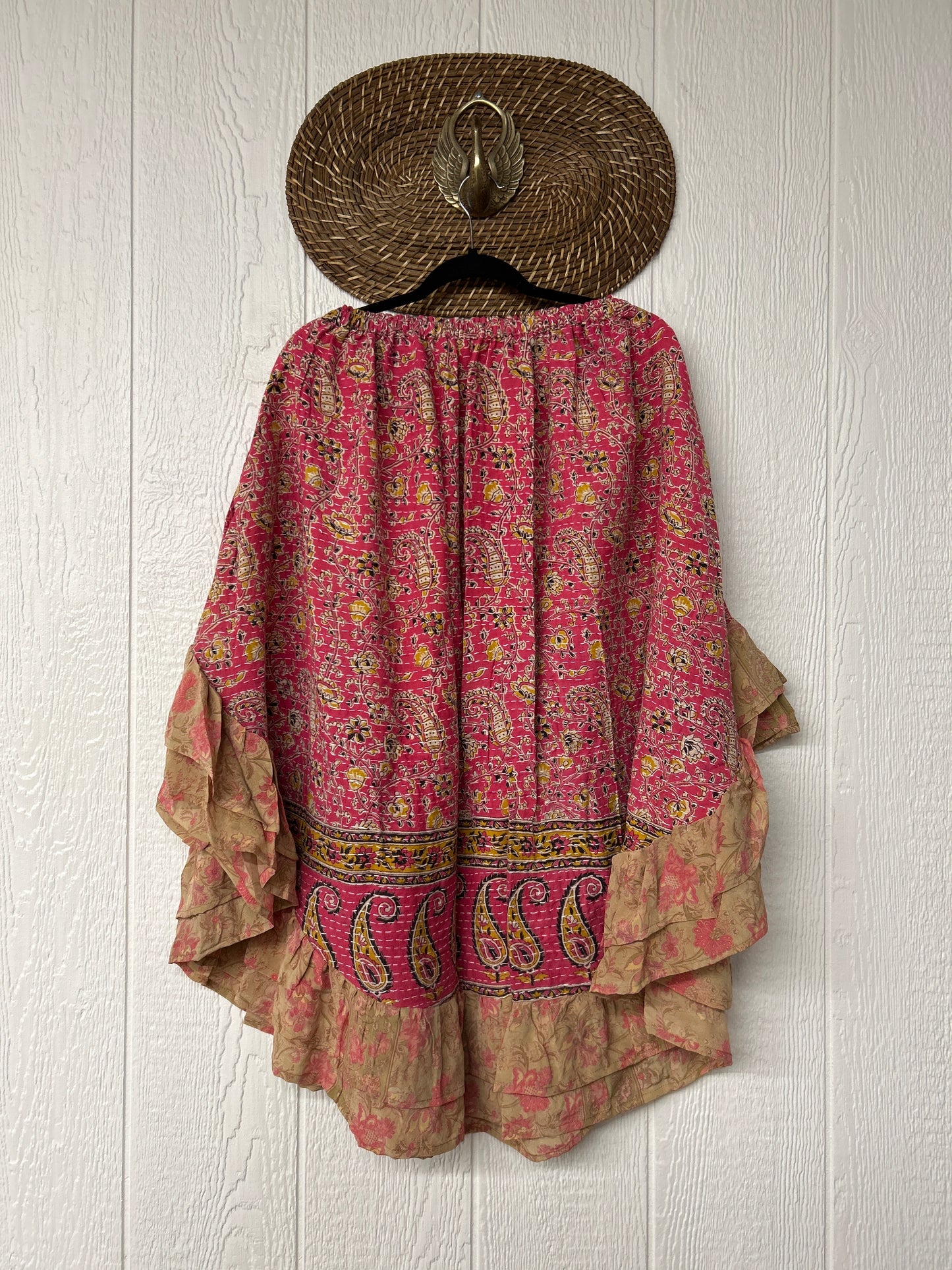 Pareo Kantha Wild Rose Skirt 0426 029