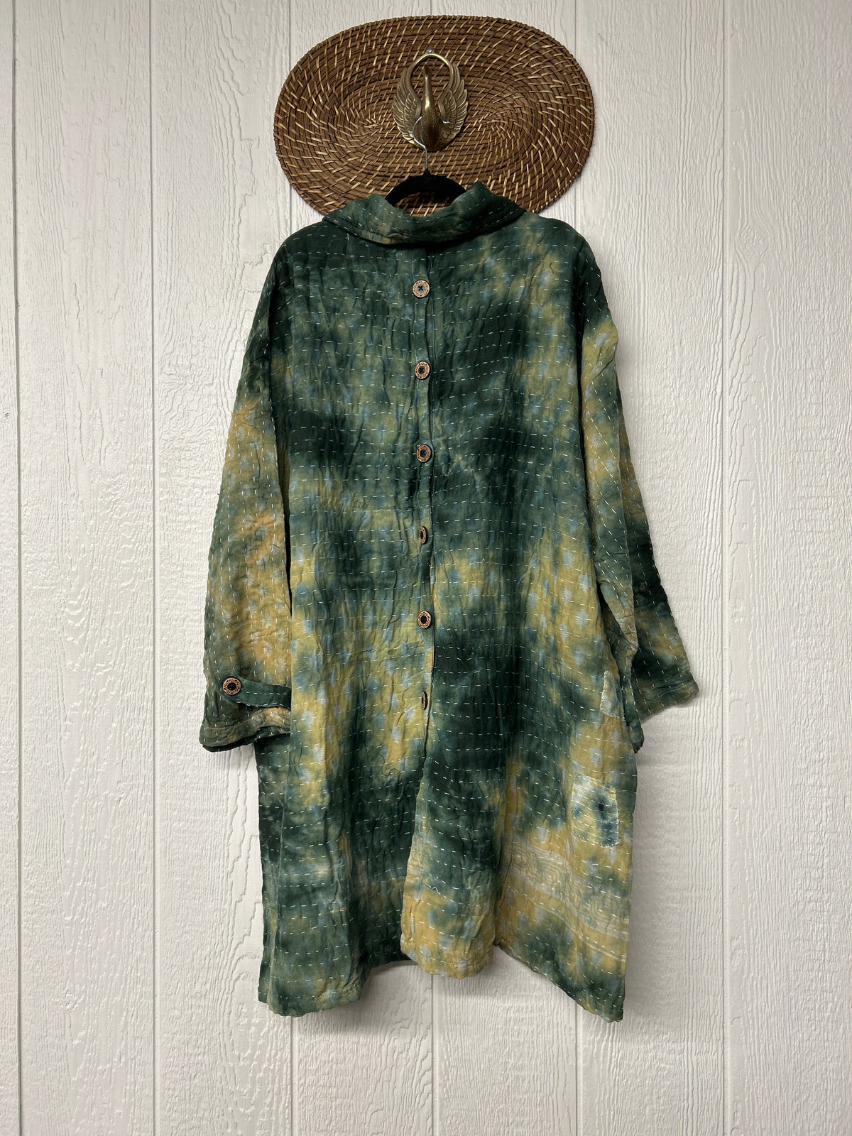 Aura Edit Koverlet Button Down Trench Coat 1026 017