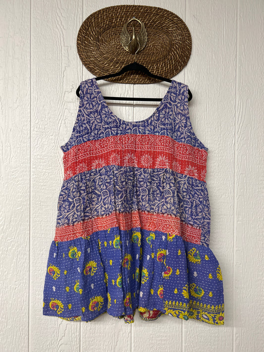 Kantha Meadow Mini Dress 0625 043