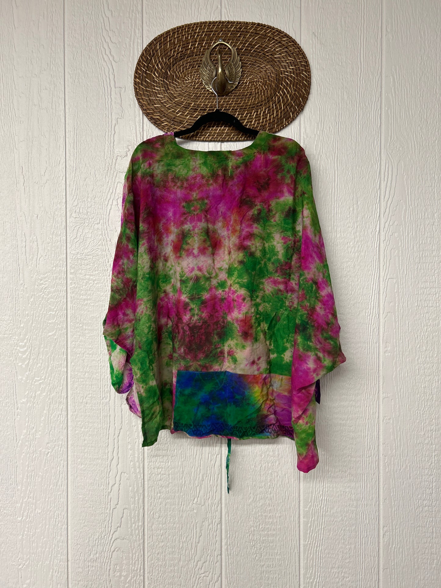 Crepe Sari Hi Lo Butterfly Top 0726 157