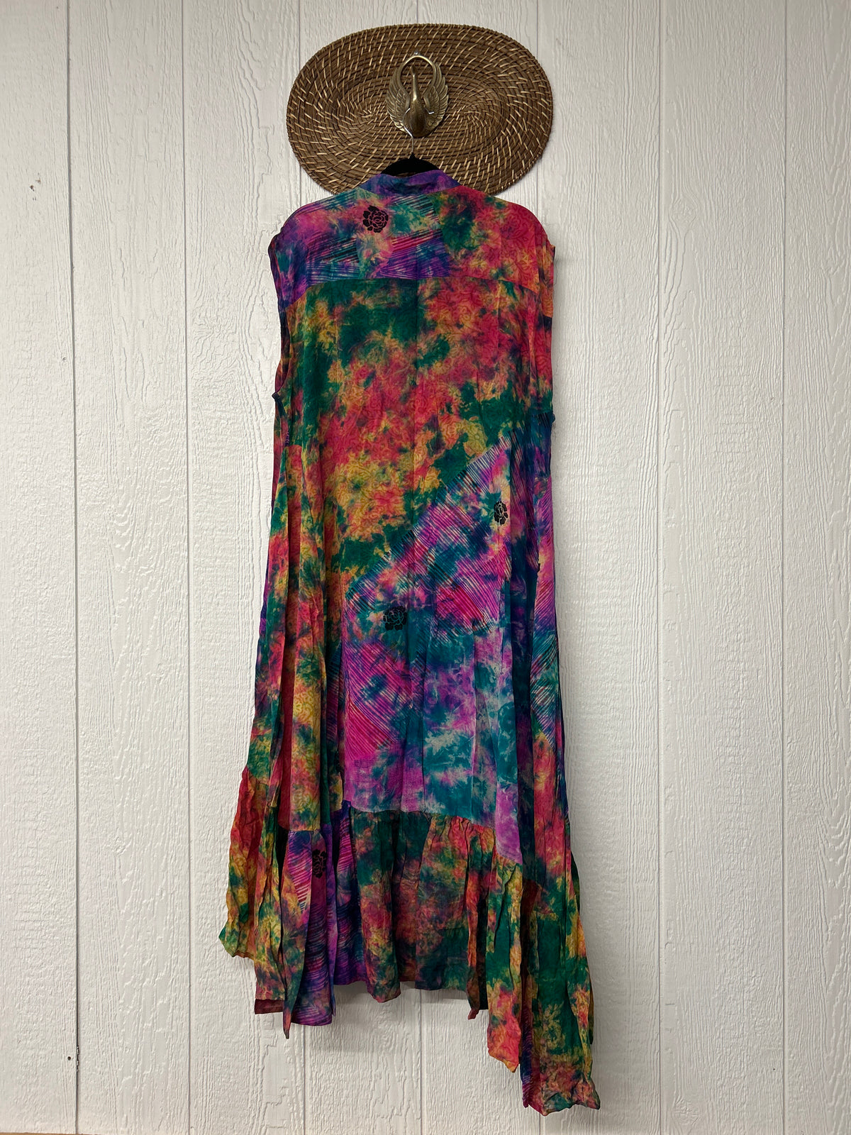 Crepe Sari Summer Dahlia Duster 0726 124