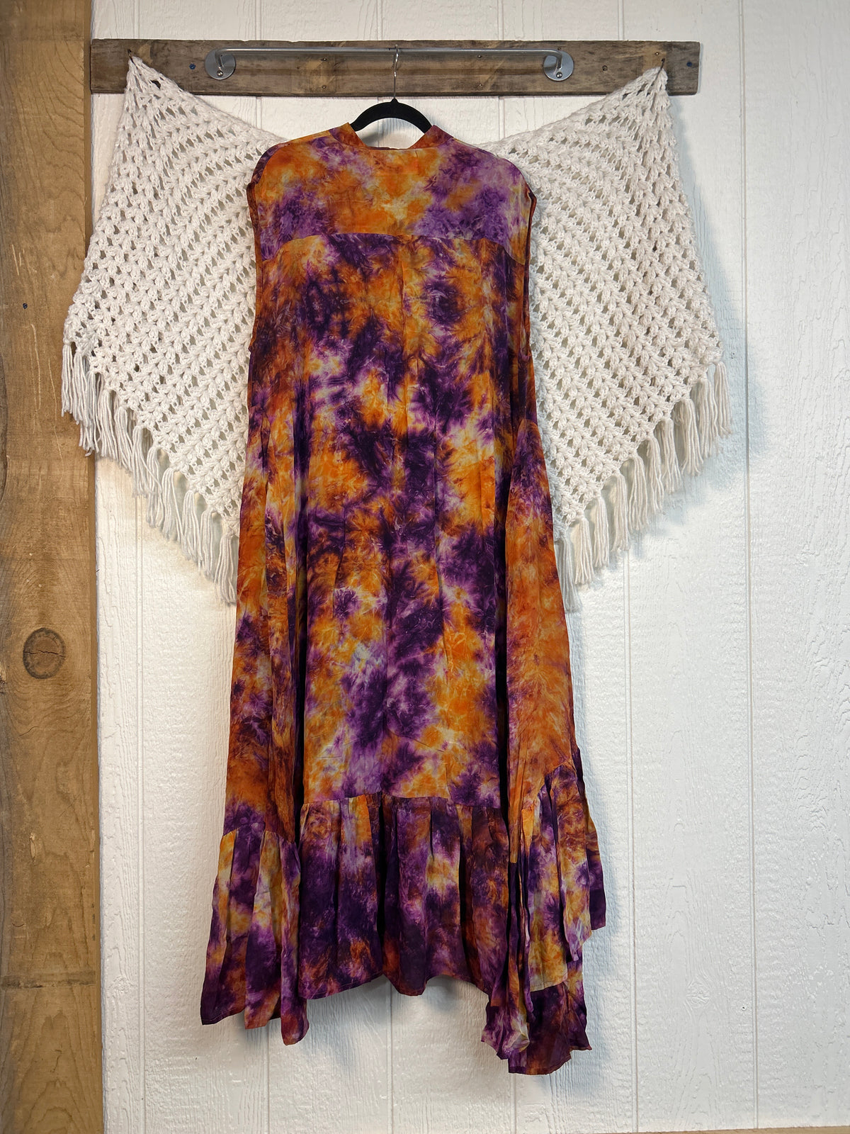 Crepe Sari Summer Dahlia Duster 0726 210