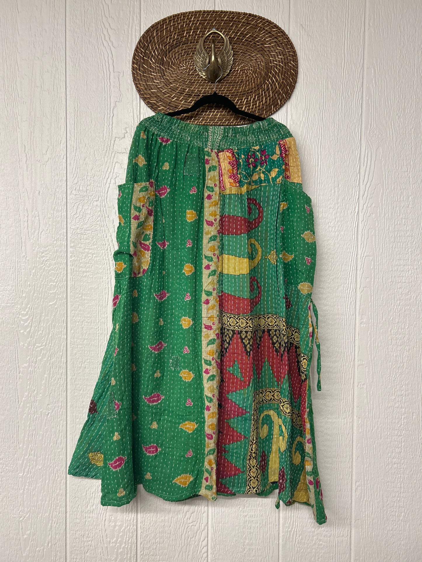 Pareo Kantha Butterfly Cargo Skirt 0426 092