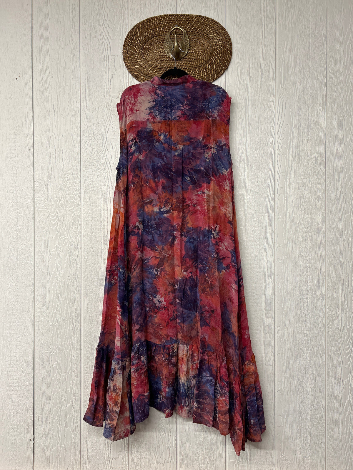 Crepe Sari Summer Dahlia Duster 0726 035