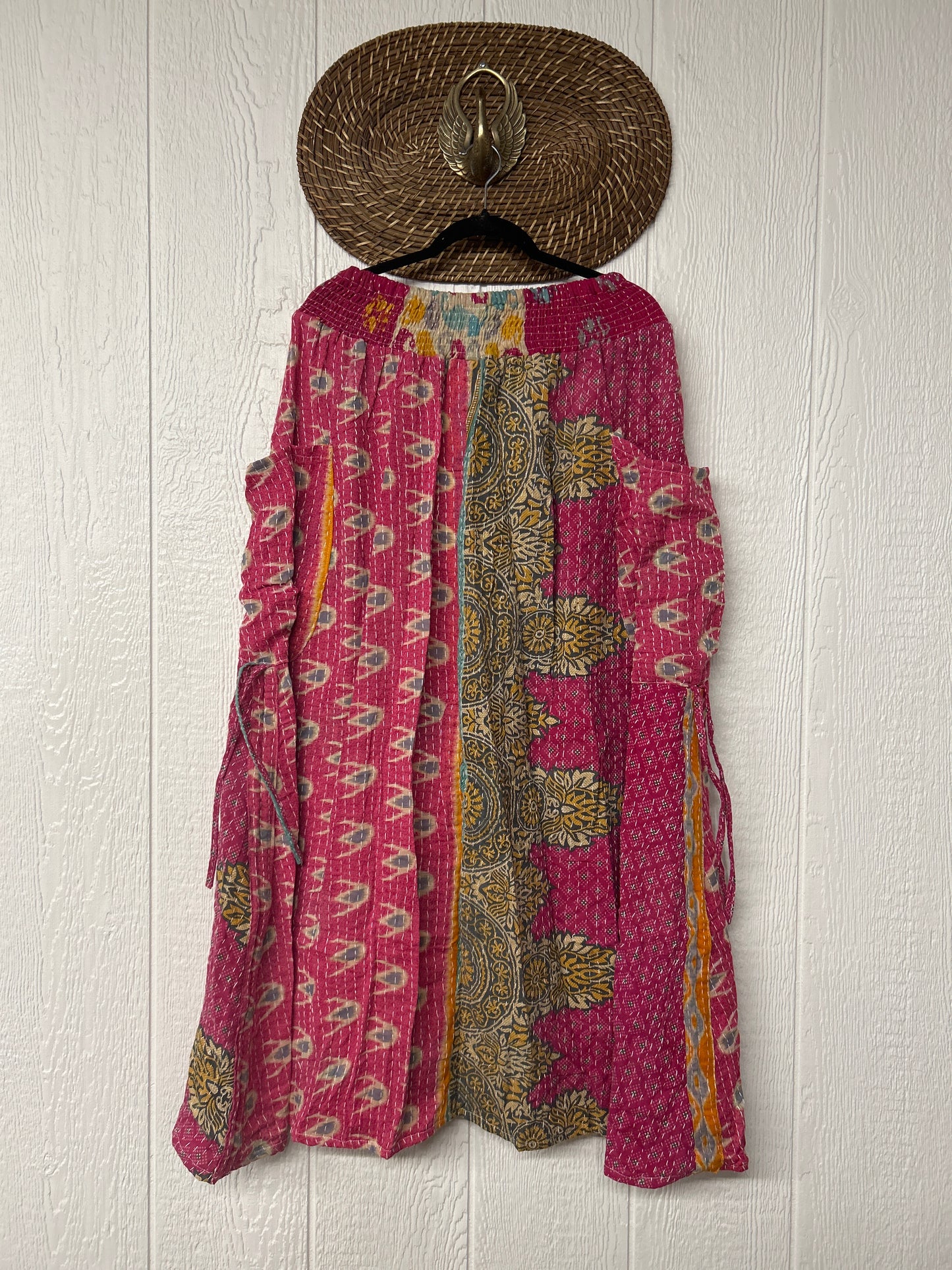 Pareo Kantha Butterfly Cargo Skirt 0426 035