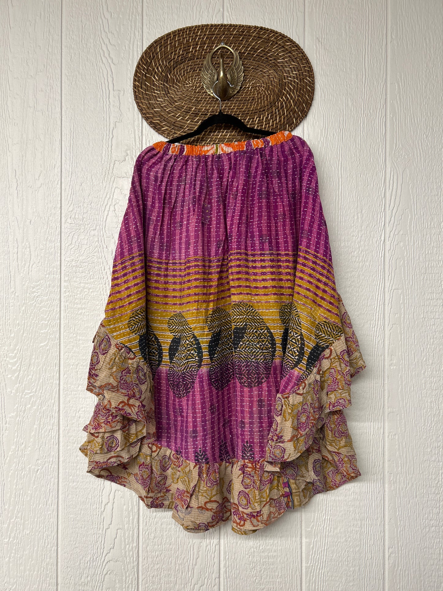 Pareo Kantha Wild Rose Skirt 0426 036