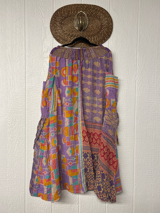Pareo Kantha Butterfly Cargo Skirt 0426 044