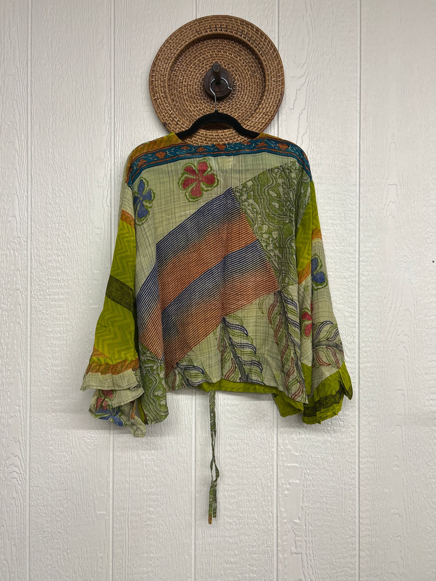 Crepe Sari Bell Sleeve Butterfly Top 0326 060