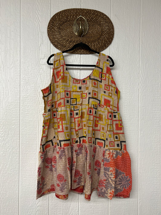 Kantha Meadow Mini Dress 0625 076