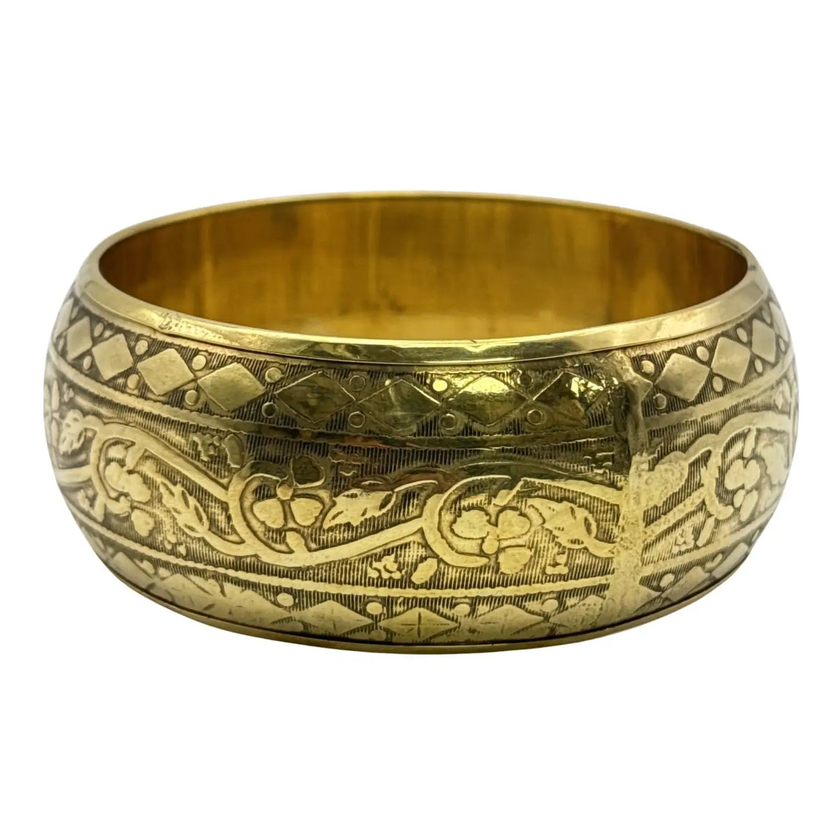 Engraved Floral Bangle
