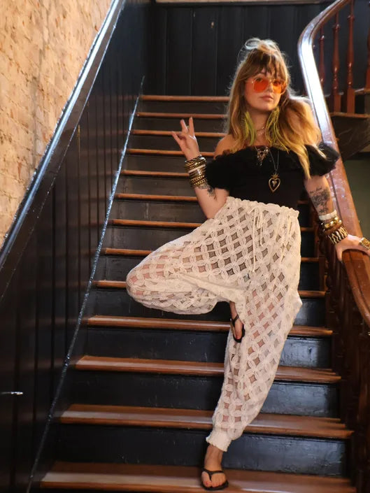 Crochet Be Still Harems - Cream