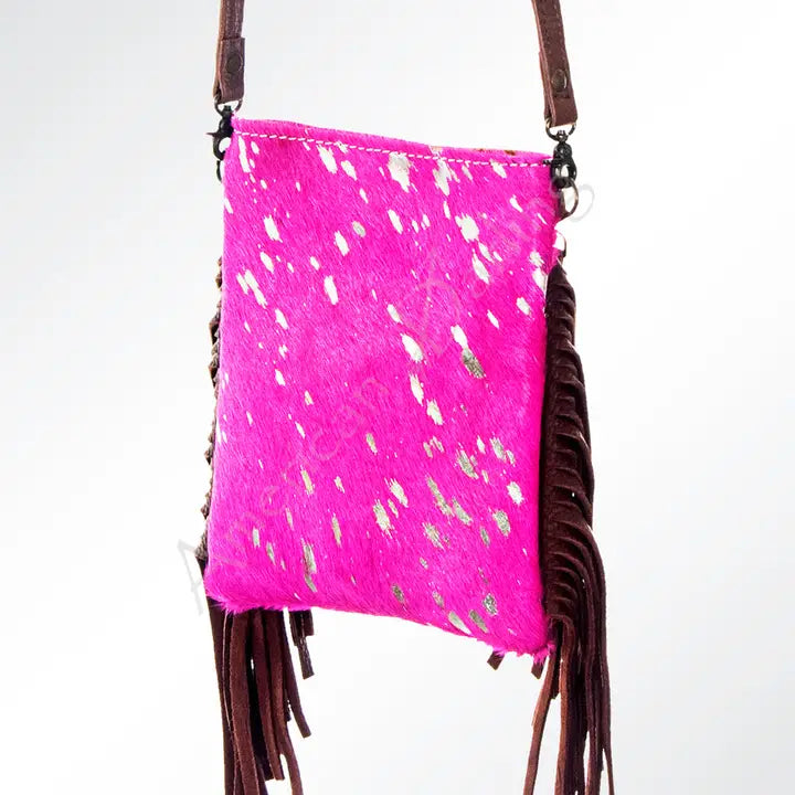 Pink Cow Fringe Bag - Black 0426 001