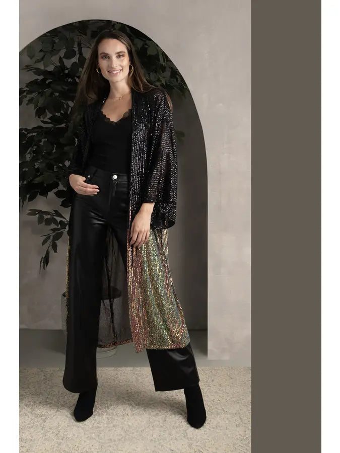 Long Sequin Duster