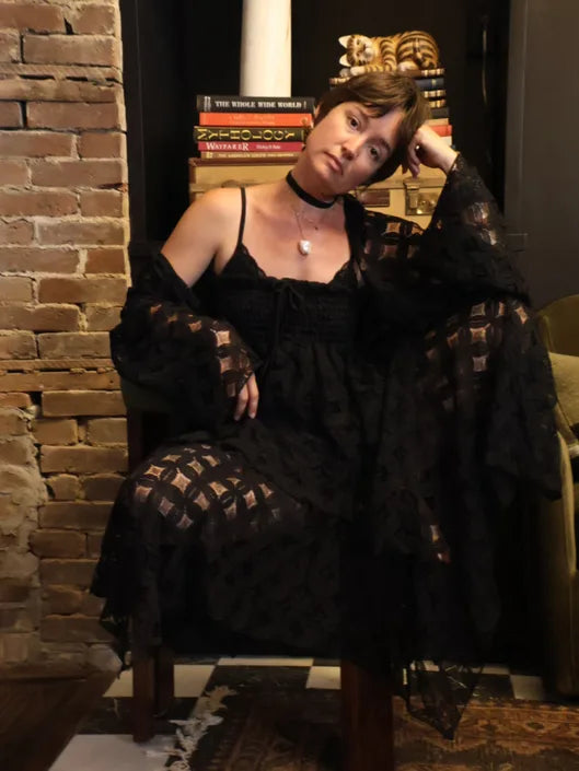 RETAIL Crochet Pixie Skirt - Black