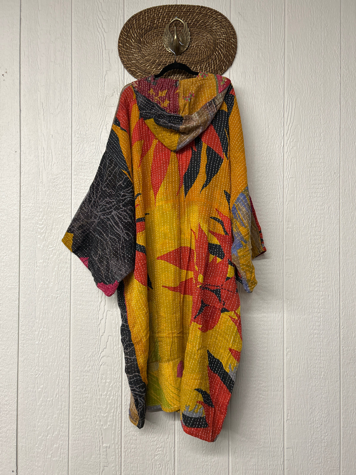 Pareo Kantha Gaia Hooded Maxi 1026 010